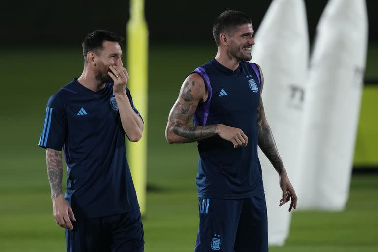 Entrenamiento de la Selección Argentina antes del enfrentamiento ante Polonia