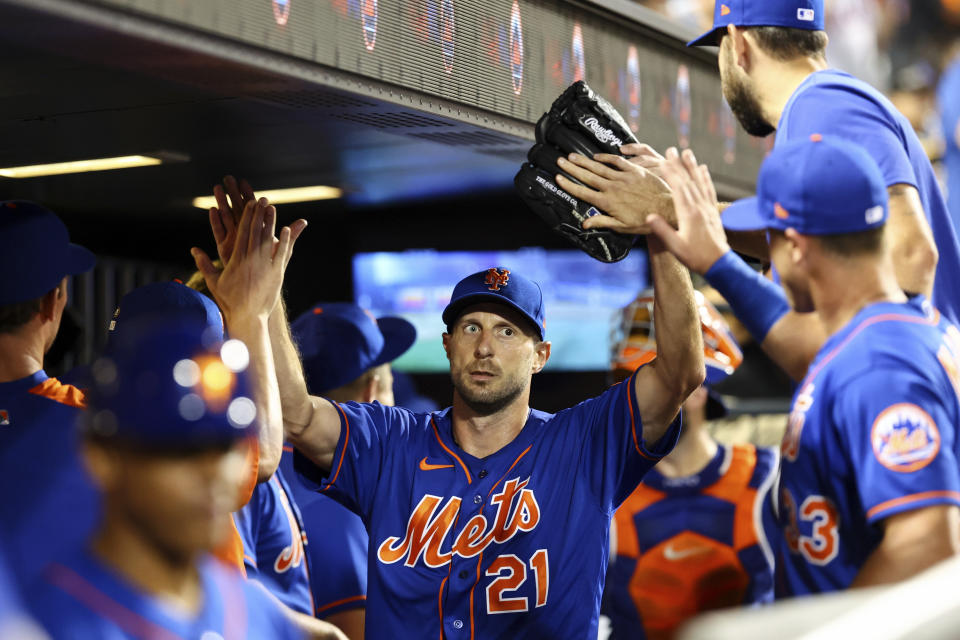 Max Scherzer intenta obtener una victoria clave para los Mets de Nueva York el miércoles.  (Foto AP/Jessie Alcheh)