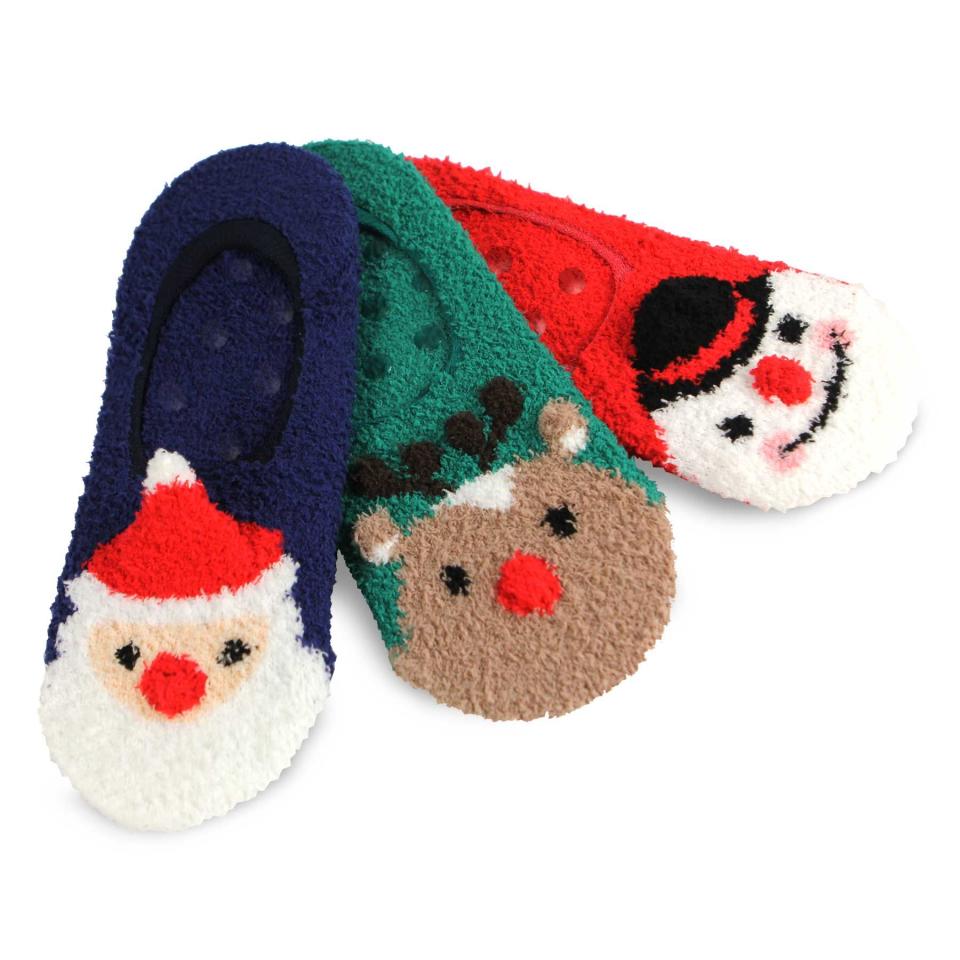 3-Pack Kids' Holiday Character Fuzzy Socks
