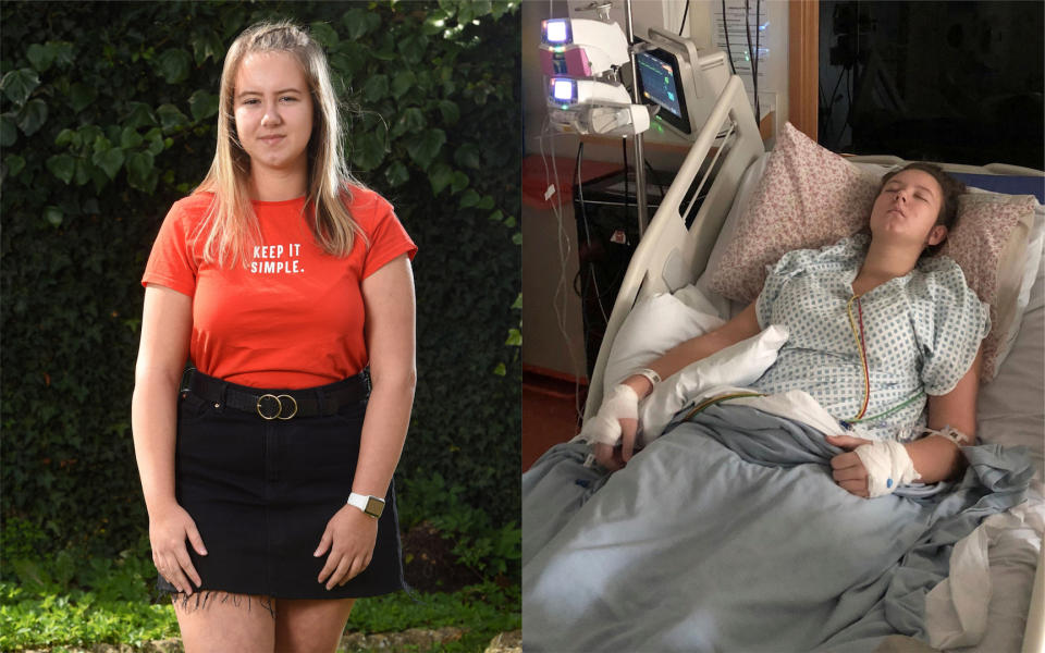 Lexie Nash, 16, was hospitalised after using the contraceptive pill [Photo: Caters]