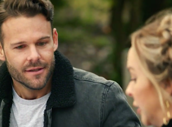 'I'm married': Carlin drops a bombshell on bachelorette Angie in episode two. Photo: Channel 10.