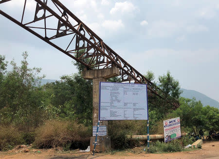 An abandoned conveyor belt of Vedanta Limited is seen near the Niyamgiri hill in Lanjigarh in the eastern state of Odisha, India, June 5, 2018. Picture taken June 5, 2018. REUTERS/Krishna N. Das