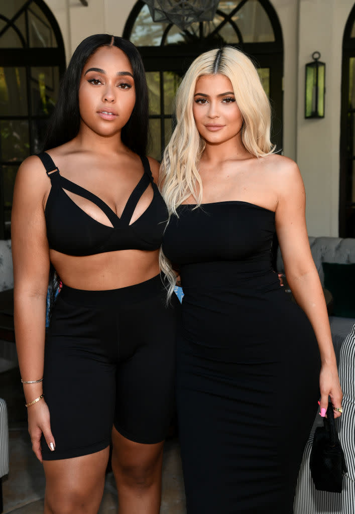 Jordyn and Kylie Jenner back in 2018, before their friendship ended. Photo: Instagram/jordynwoods.