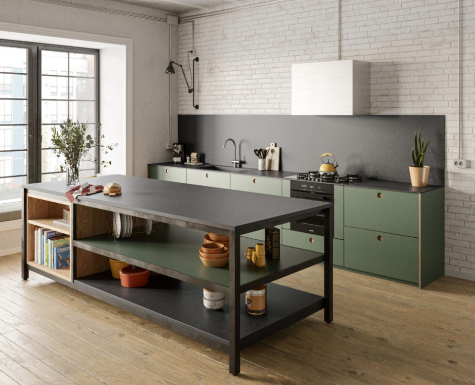 Sustainable materials define this kitchen.<p>Cosentino</p>