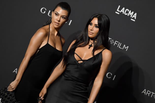 Kourtney and Kim Kardashian attend the 2018 LACMA Art + Film Gala on Nov. 3, 2018, in Los Angeles.