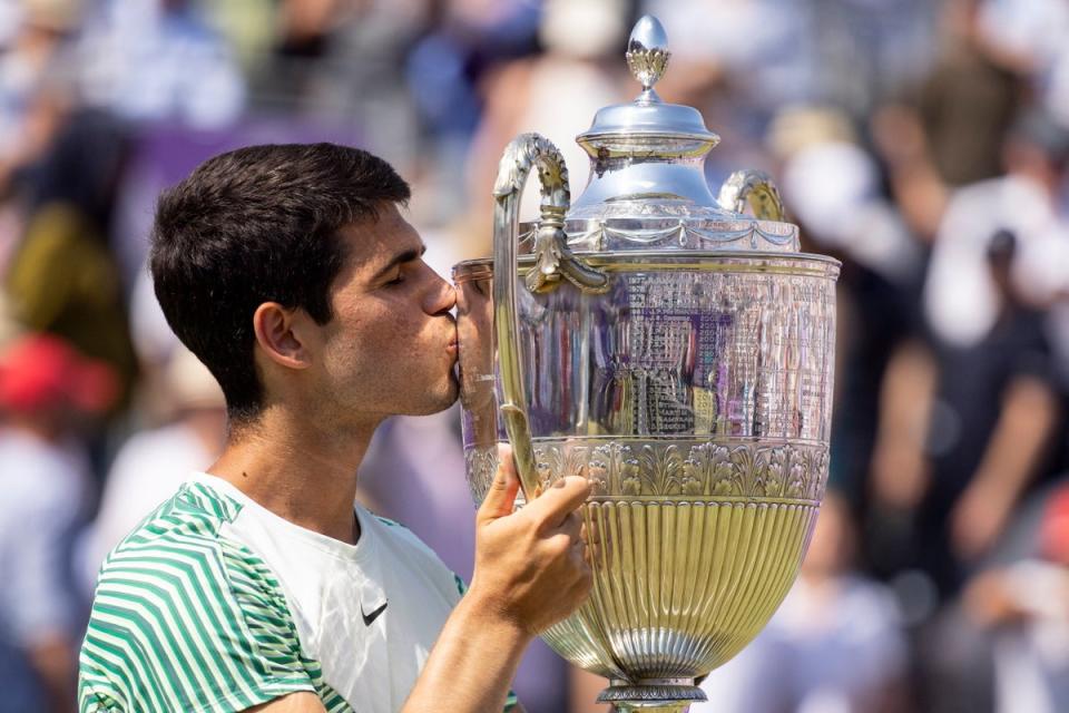 Alcaraz comes into Wimbledon as the men’s top seed (EPA)