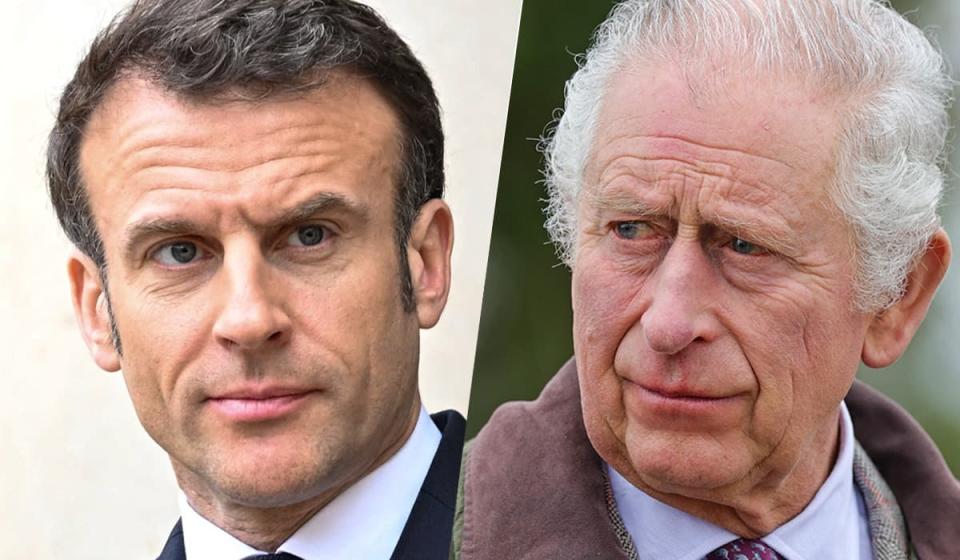 Emmanuel Macron et Charles III. - AFP