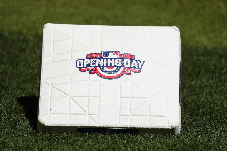 Get those bases ready early for next season. Opening Day will be earlier than ever before. (Getty Images)