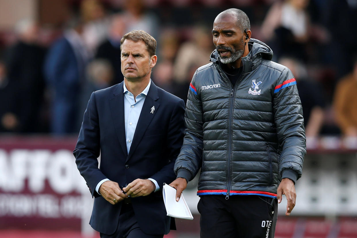 Frank De Boer (left) is on the hot seat at Crystal Palace after just four games. (Reuters)