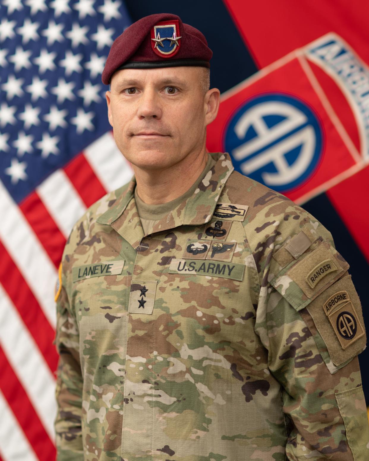 Maj. Gen. Christopher LaNeve assumed command of the 82nd Airborne Division on  March 10, 2022.