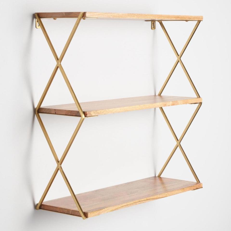 A Wall-Mounted Shelving Unit