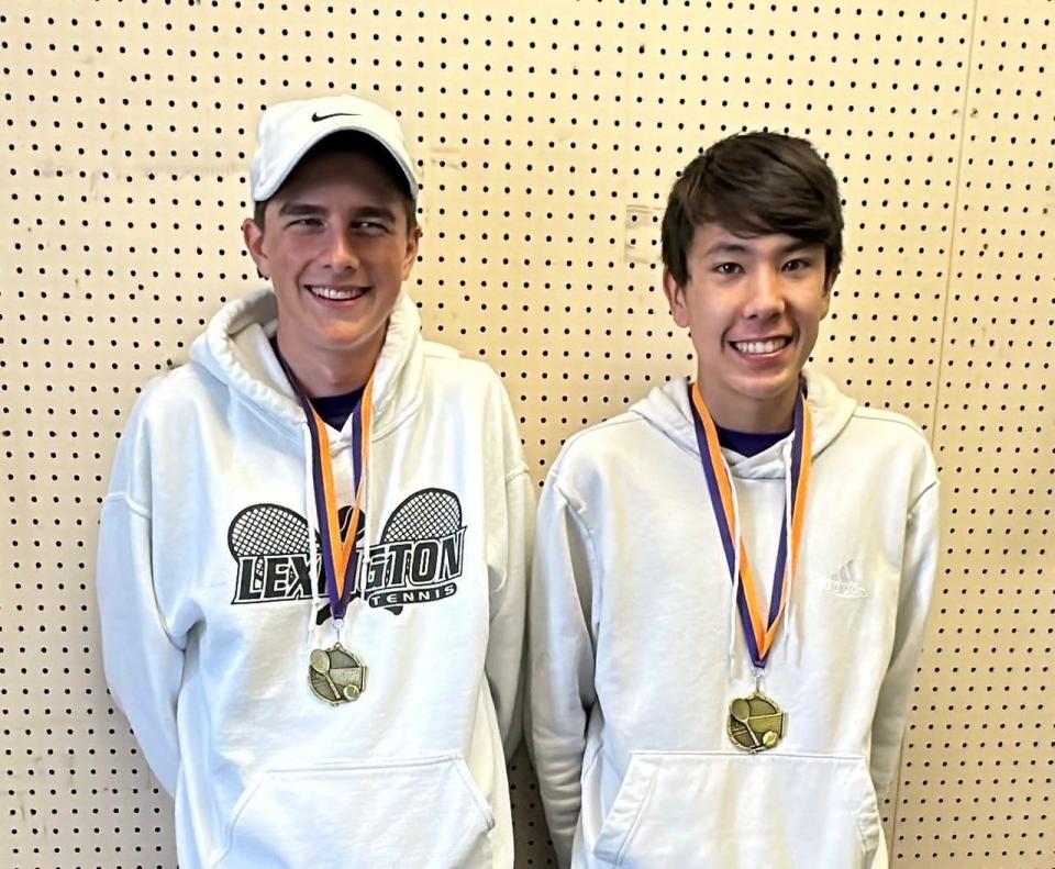 Lexington's Dylan Catanese and Ethan Remy were the No.1 doubles champions at the Lexington Tennis Invitational on Saturday.