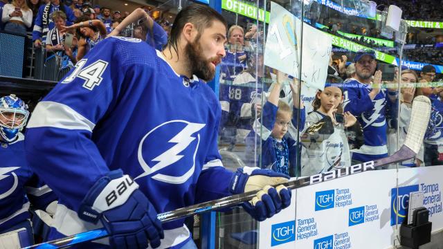 Nikita Kucherov Tampa Bay Lightning Autographed 2020 Stanley Cup Champions Locker Room Cap