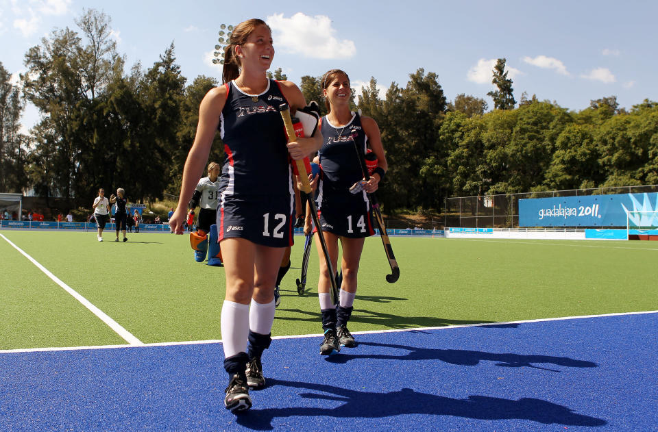 <b>Julia and Katie Reinprecht, U.S.</b><br>The Reinprechts decided to take a year off from Princeton, where they play for the school’s field hockey team, to increase their chances of playing in the Olympics. That gamble paid off when Julia (left) and Katherine were named to the 16-member U.S. women’s field hockey team earlier this summer. (Photo by Scott Heavey/Getty Images)