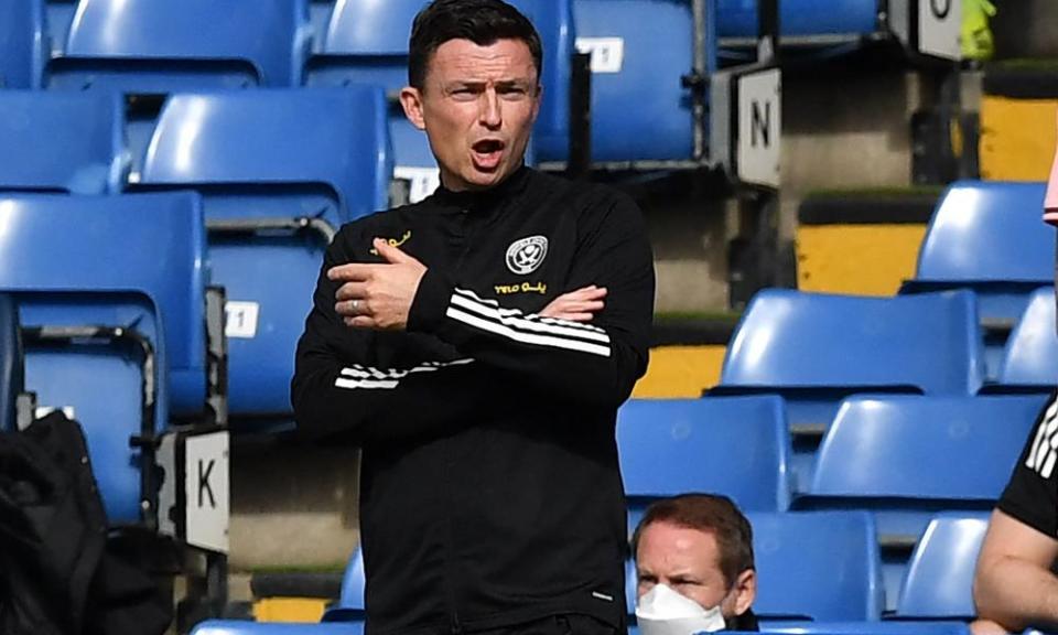 Paul Heckingbottom has been unable to even slow Blades’ slip down to the Championship.