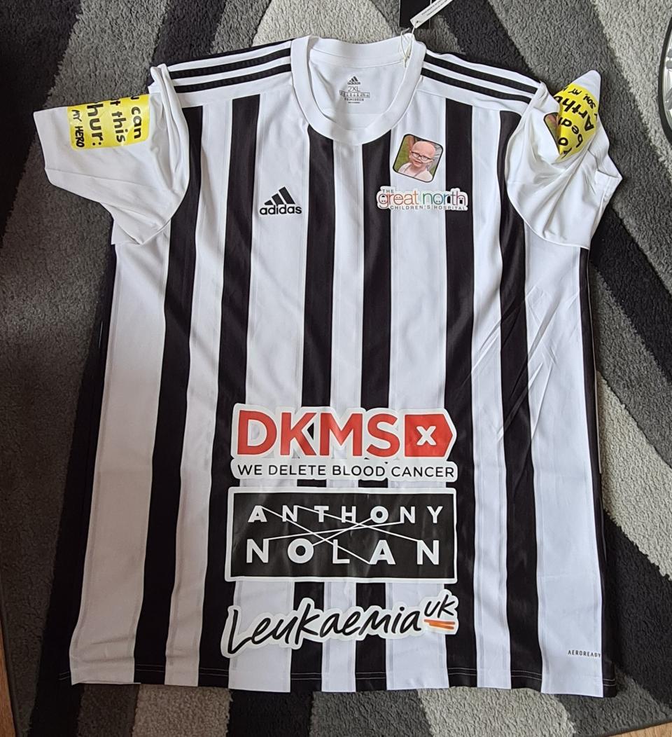 A shirt given to Arthur by Newcastle United