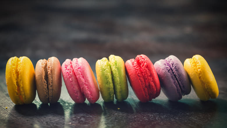 Colorful macaron cookies