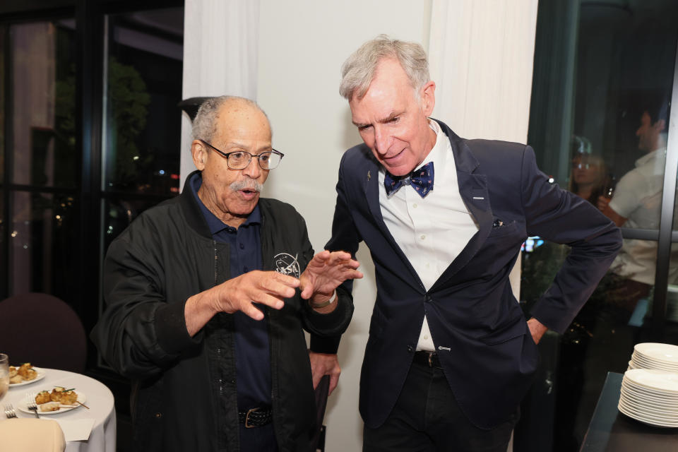 Ed Dwight and Bill Nye attend National Geographic Documentary Films “The Space Race” DC/DOX Closing Night Event on June 17, 2023.