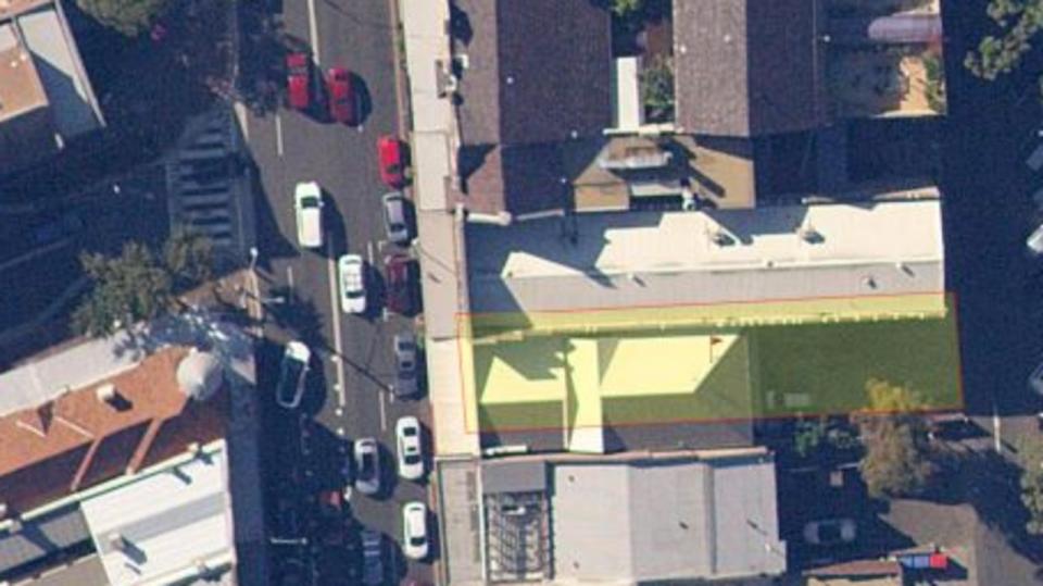 Aerial view of the store GYG are proposing to take over in Mosman Shire council. Picture: Supplied.