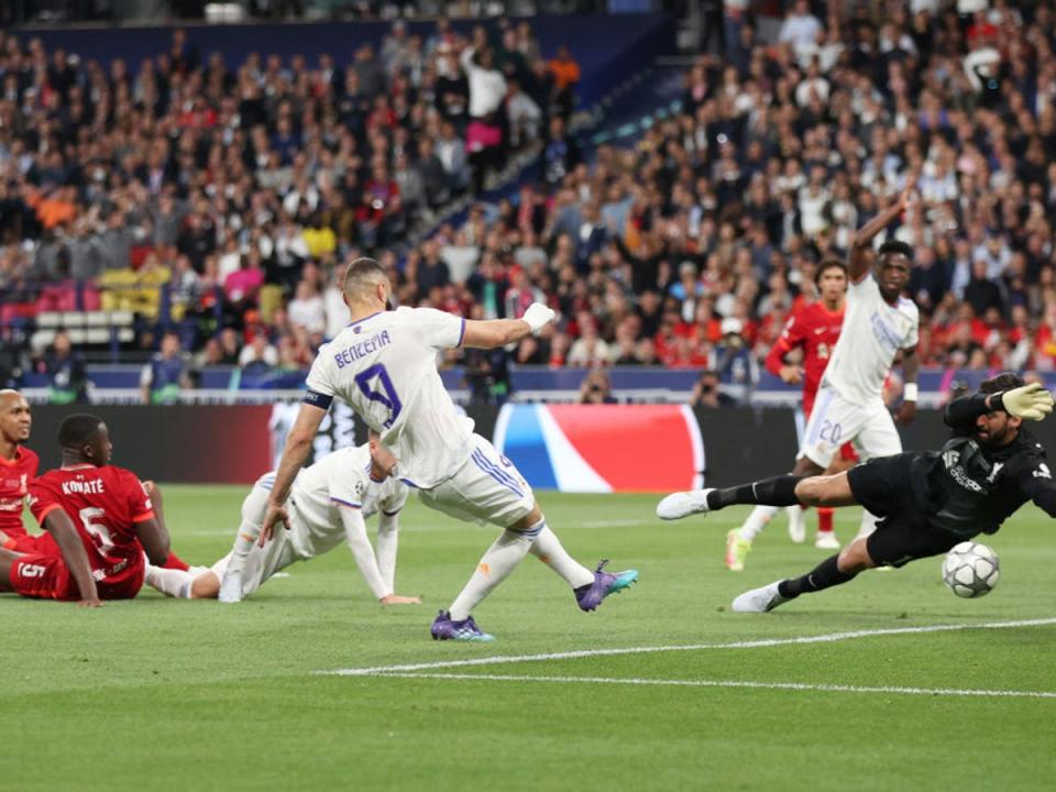 Benzema scored but the flag went up and VAR ensured the decision would stand (Getty Images)