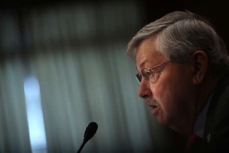 Iowa Governor Terry Branstad testifies before a Senate Foreign Relations Committee confirmation hearing on his nomination to be U.S. ambassador to China at Capitol Hill in Washington D.C., U.S., in this file photo dated May 2, 2017. REUTERS/Carlos Barria