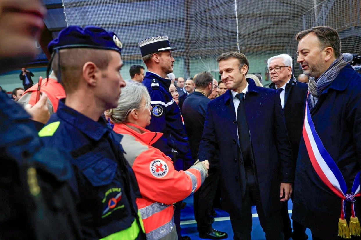 Dans son annonce, le président Emmanuel Macron a annoncé la déclaration de catastrophe naturelle pour 244 communes du Pas-de-Calais et du Nord.  - Credit:AURELIEN MORISSARD / POOL / AFP