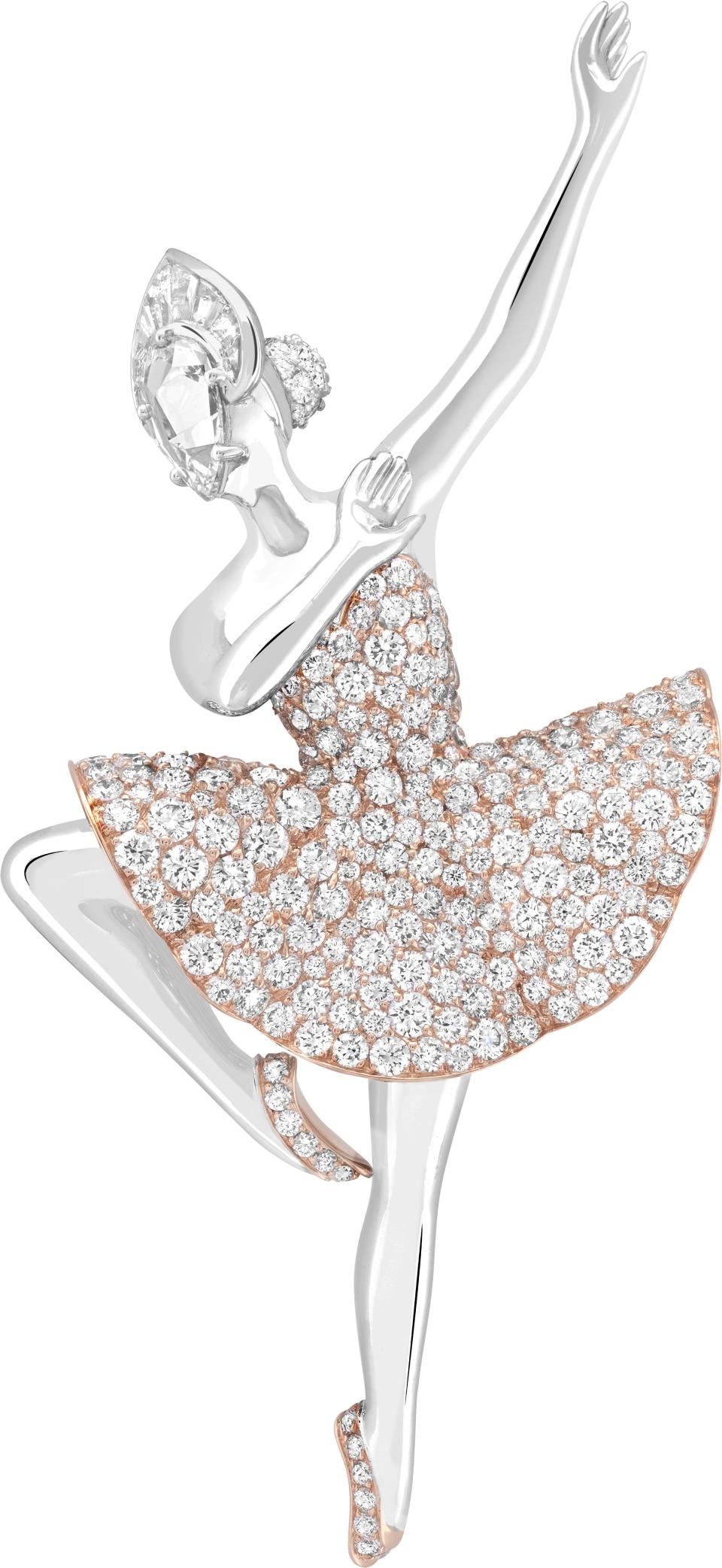 Ballerina clip from Van Cleef & Arpels Dance Reflections collection - Credit: Courtesy of Van Cleef & Arpels/Bertrand Moulin