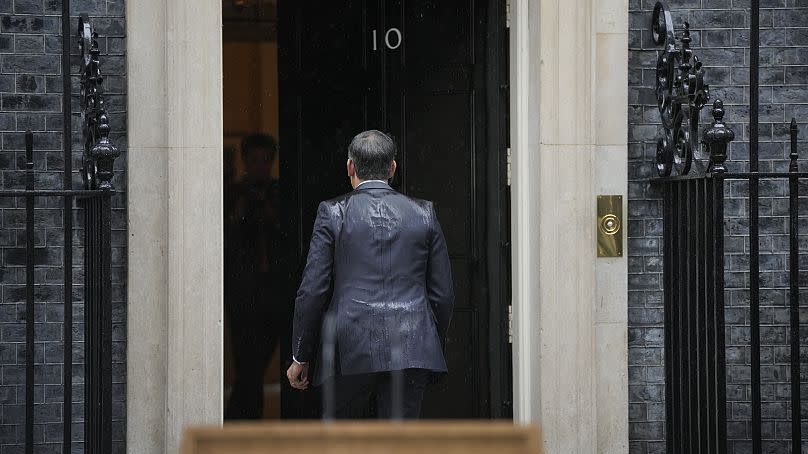 El primer ministro británico, Rishi Sunak, en Londres, el miércoles 22 de mayo de 2024, tras anunciar que convocará elecciones generales para el 4 de julio. 