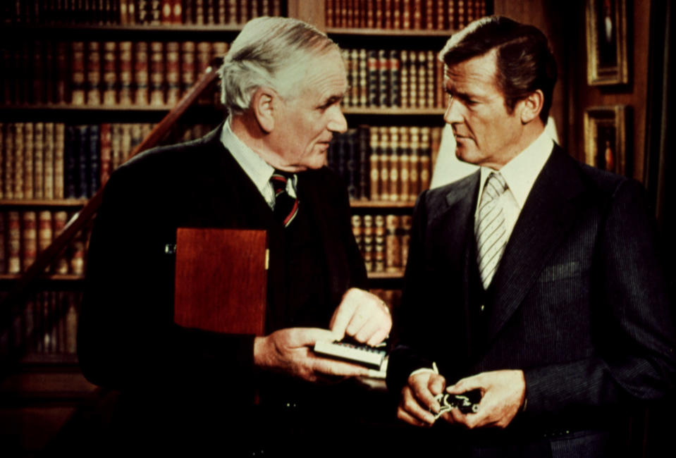 Desmond Llewelyn and Roger Moore in ‘Octopussy’, 1983 - Credit: Everett Collection