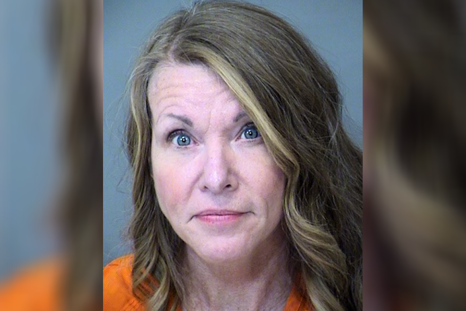 Lori Vallow is seen in her new mug shot following her extradition to Arizona (Maricopa County Jail)