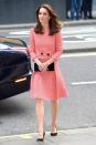 <p>Middleton made a seamless transition into spring, sporting checkered separates in a bright sherbert hue by little-known British brand Epinone, causing <a href="http://fashion.hellomagazine.com/fashion-news/201603114618/kate-middleton-outfit-style-eponine-dress/" rel="nofollow noopener" target="_blank" data-ylk="slk:their site to crash;elm:context_link;itc:0;sec:content-canvas" class="link ">their site to crash</a> after stepping out in the ensemble. The 'Kate effect' strikes again. </p>