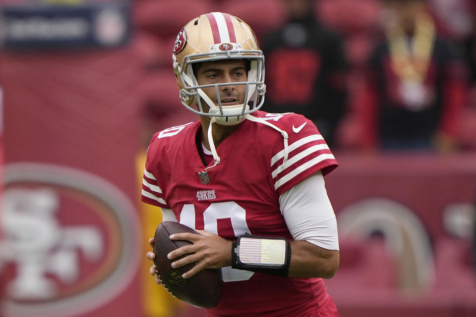 Jimmy Garoppolo is QB1 once again for the 49ers. (Photo by Thearon W. Henderson/Getty Images)