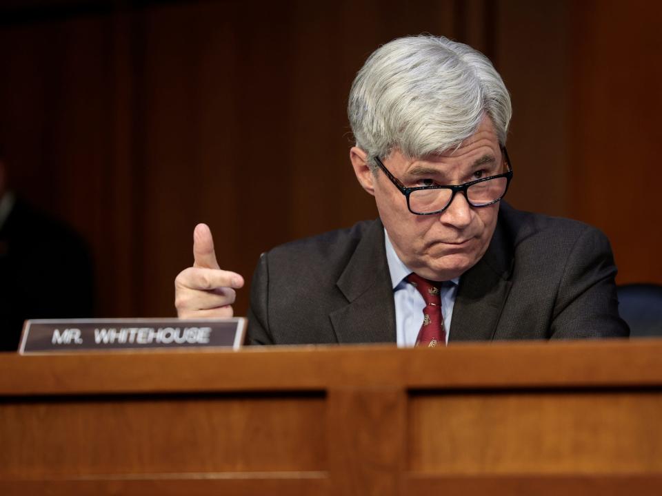 Democratic Sen. Sheldon Whitehouse of Rhode Island at a hearing on Capitol Hill on April 4, 2022.