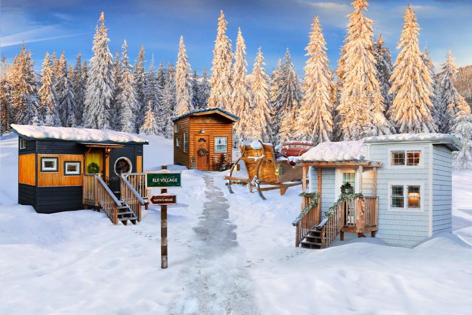 Elf Village in snow