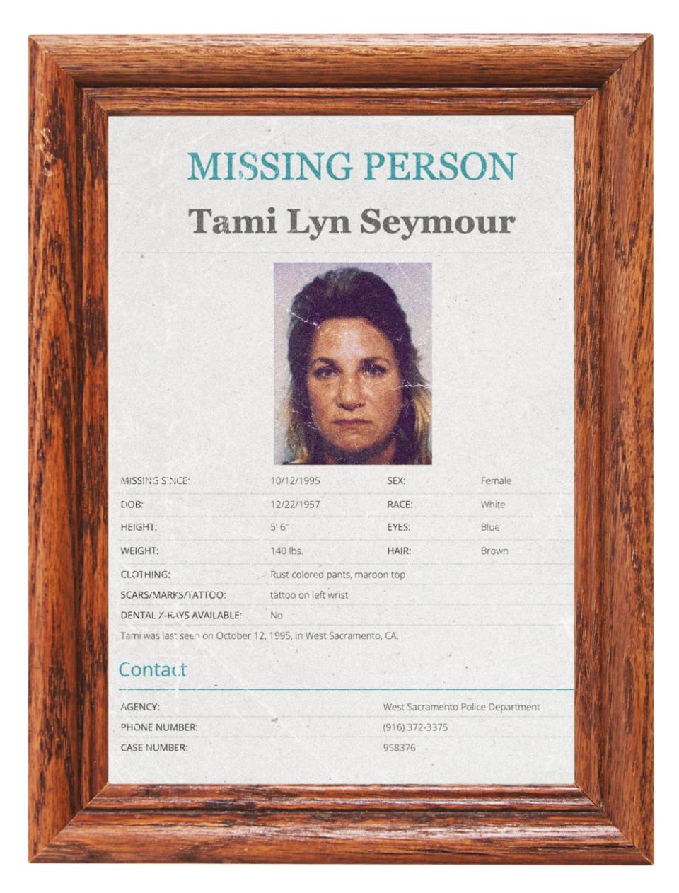 <div class="inline-image__caption"><p>Tami Seymour vanished in 1995. Her daughter has been searching for answers ever since.</p></div> <div class="inline-image__credit">Photo Illustration by Elizabeth Brockway/The Daily Beast/Getty/California Attorney General Office</div>