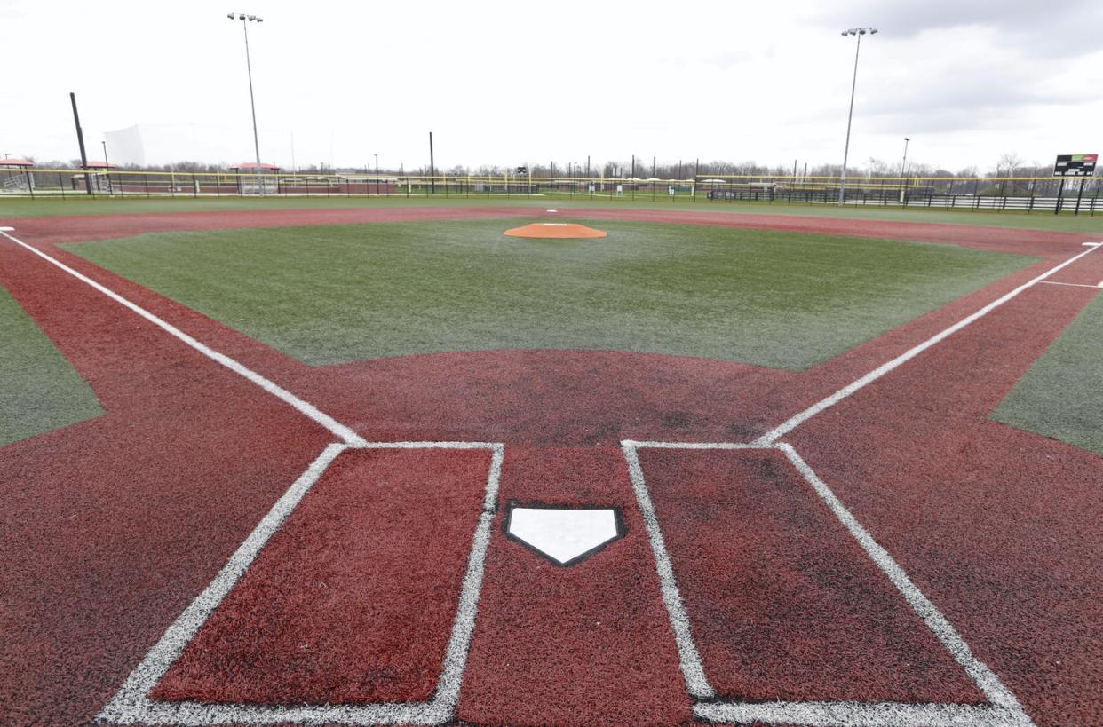 <span class="caption">Grand Park, a multi-use sporting facility in Westfield, Ind., was built to lure youth sports competitions and tourists to the region.</span> <span class="attribution"><a class="link " href="https://newsroom.ap.org/detail/VirusOutbreakYouthSports/8439fc4e7ca34abf913041c963c1f82c/photo?Query=grand%20park%20indiana&mediaType=photo&sortBy=arrivaldatetime:desc&dateRange=Anytime&totalCount=33&currentItemNo=16" rel="nofollow noopener" target="_blank" data-ylk="slk:AP Photo/Michael Conroy;elm:context_link;itc:0;sec:content-canvas">AP Photo/Michael Conroy</a></span>