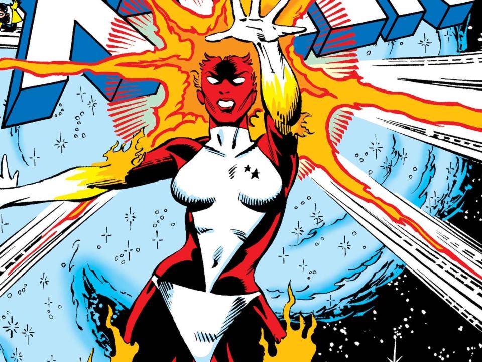 The character Binary on the cover of the Marvel comic titled "The Uncanny X-Men No. 164."