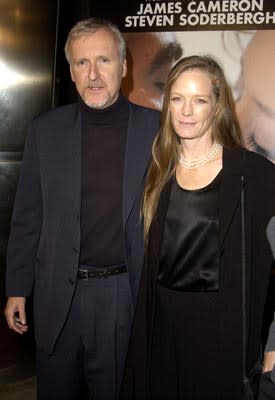 James Cameron and Suzy Amis at the Hollywood premiere of 20th Century Fox's Solaris