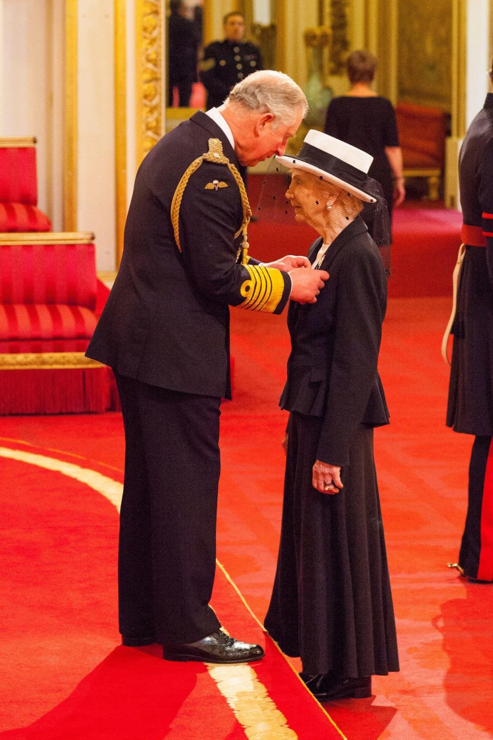 Receiving her MBE in 2016: ‘You don’t look like a snooker player,’ Prince Charles said - Alamy