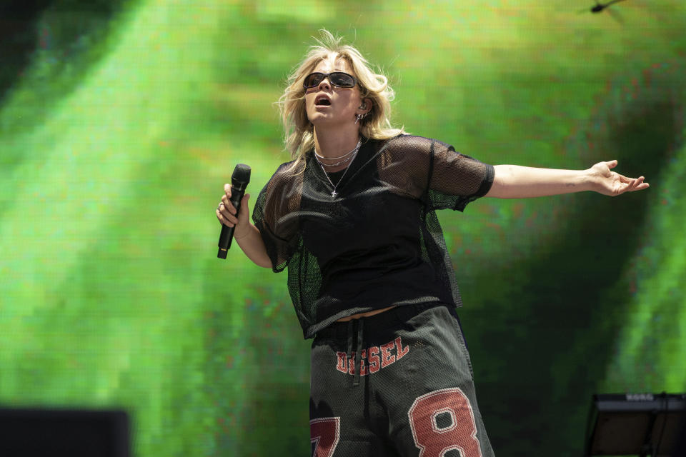 Reneé Rapp performs during the Bonnaroo Music & Arts Festival, Saturday, June 15, 2024, in Manchester, Tenn. (Photo by Amy Harris/Invision/AP)