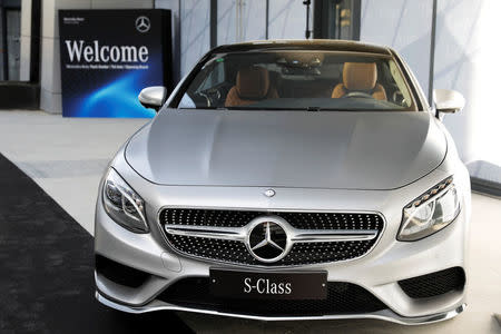 A Mercedes-Benz S-Class vehicle is seen during the launch of the Mercedes-Benz research and development centre in Tel Aviv, Israel November 16, 2017. REUTERS/Amir Cohen