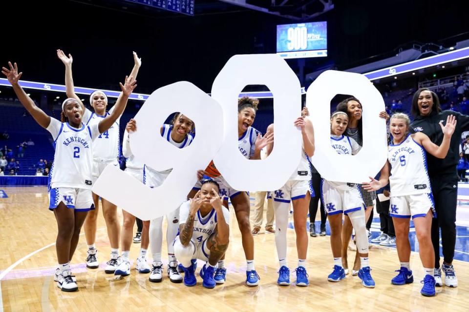 Kentucky women’s basketball earned its 900th win in program history with its 87-80 victory over Lipscomb on Thursday afternoon. Eddie Justice/UK Athletics