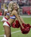 <p>The Arizona Cardinals cheerleaders perform during the first half of an NFL football game against the San Francisco 49ers, Sunday, Nov. 13, 2016, in Glendale, Ariz. (AP Photo/Rick Scuteri) </p>