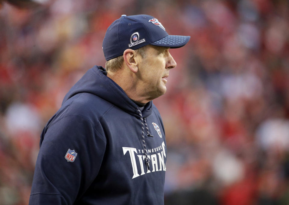 Tennessee Titans head coach Mike Mularkey's job security was under speculation before Saturday's game. (AP)