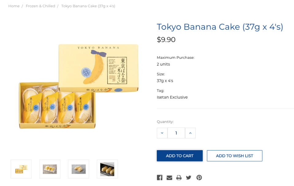 Tokyo Banana. (PHOTO: Isetan Singapore)