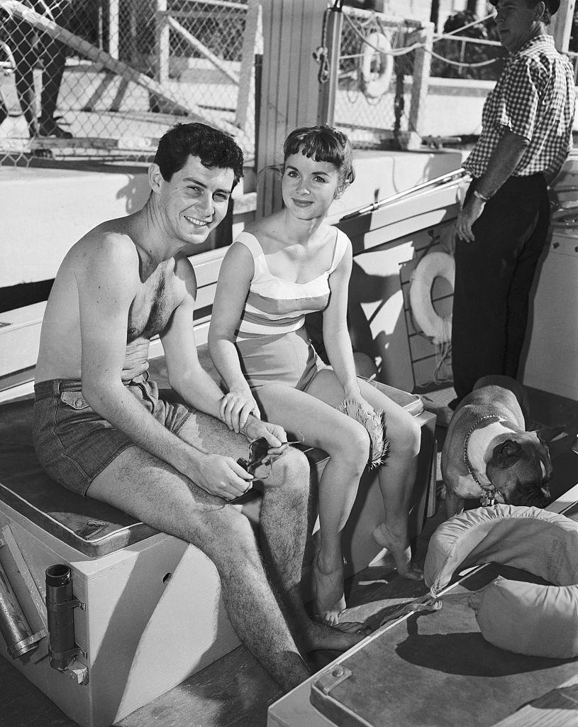 <p>Fisher and Reynolds hit the Sunshine State after their 1955 nuptials at a resort in the Catskill Mountains. Later in the day, they went water-skiing.</p>