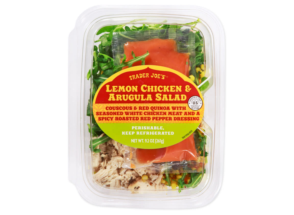 trader joe's lemon chicken&arugula salad