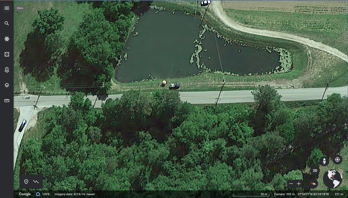 The same location shown above, taken from a Google Earth screenshot.