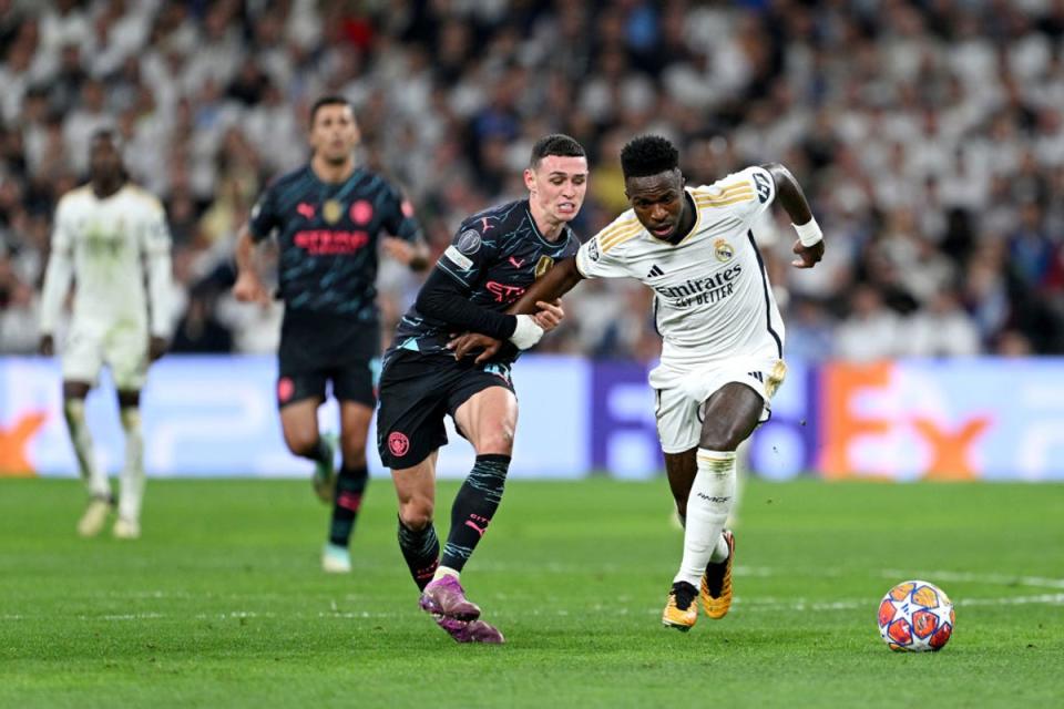 Vinicius đóng vai chính trong trận gặp Man City (Getty Images)