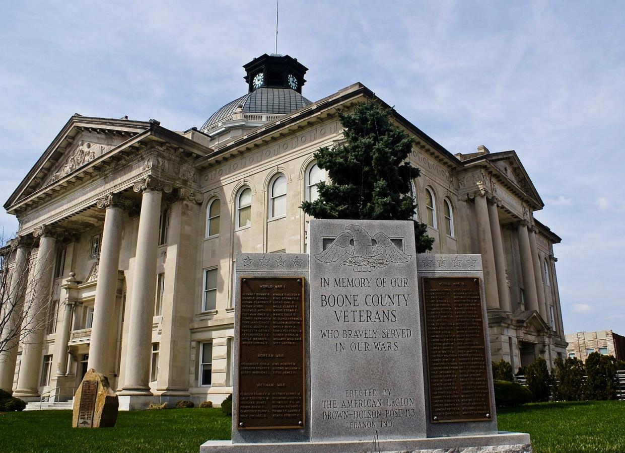 Boone County courthouse in Lebanon, Indiana.